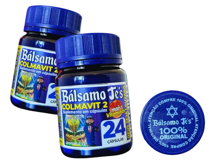 Frascos de Bálsamo Je’s Colmavit2 com selo de produto original
